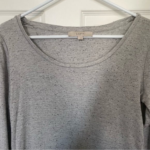 Loft Grey Scoop Neck Shirt - Picture 2 of 4